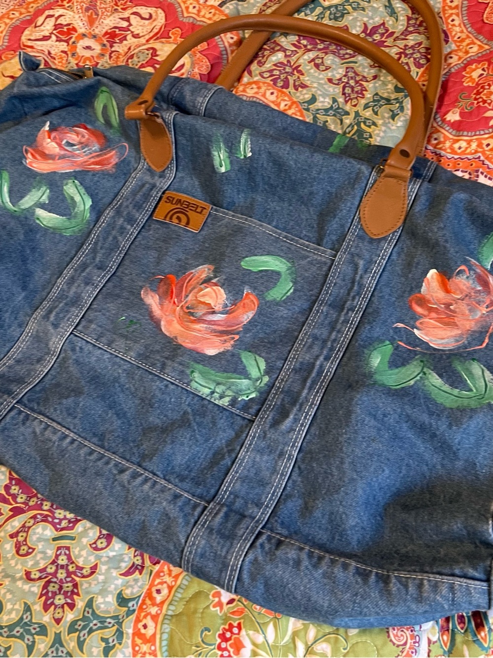Vintage large Sunbelt Satchel Duffel Bag